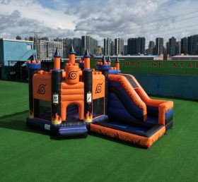 T2-8814 Naruto Theme Bouncy Castle with Slide & Pool