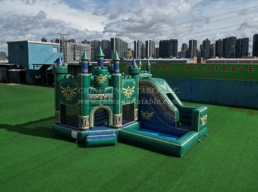 T2-8846 The Legend Of Zelda Theme Bouncy Castle with Slide & Pool
