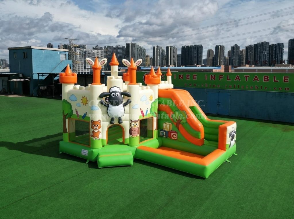 T2-8851 Timmy Time Theme Bouncy Castle with Slide & Pool