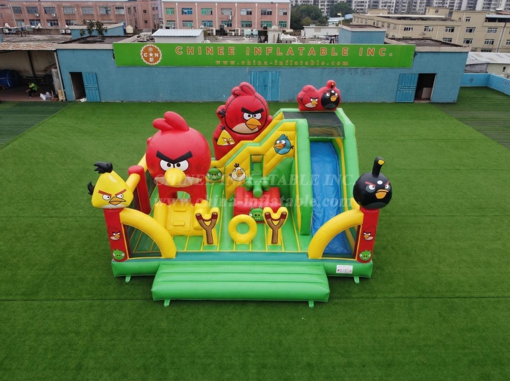T2-8859 Angry Birds Theme Bouncy Castle With Slide
