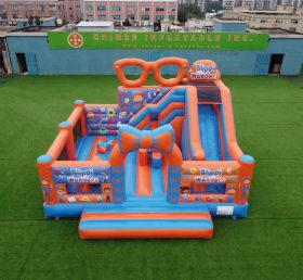 T2-8866 Blippi Wonders Theme Bouncy Castle With Slide
