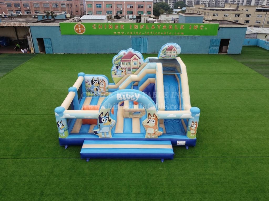 T2-8867 Bluey Theme Bouncy Castle With Slide