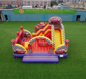 T2-8871 Cars Theme Bouncy Castle With Slide