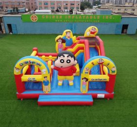 T2-8873 Crayon Shin-chan Theme Bouncy Castle With Slide