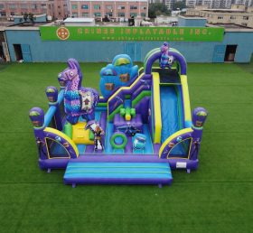T2-8877 Fortnite Theme Bouncy Castle With Slide
