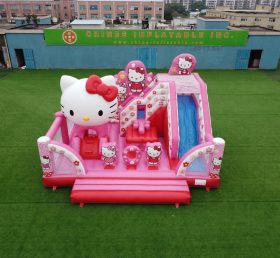 T2-8881 Hello Kitty Theme Bouncy Castle With Slide