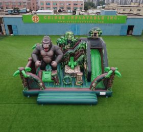 T2-8883 King Kong Theme Bouncy Castle With Slide