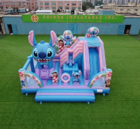 T2-8884 Lilo & Stitch Theme Bouncy Castle With Slide