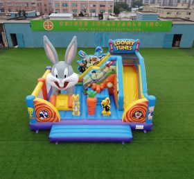 T2-8885 Looney Tunes Theme Bouncy Castle With Slide