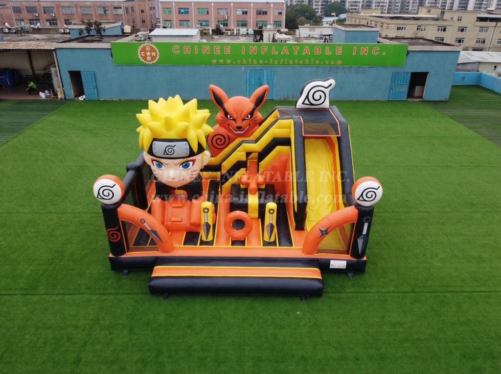 T2-8892 Naruto Theme Bouncy Castle With Slide