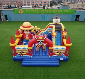 T2-8895 One Piece Theme Bouncy Castle With Slide