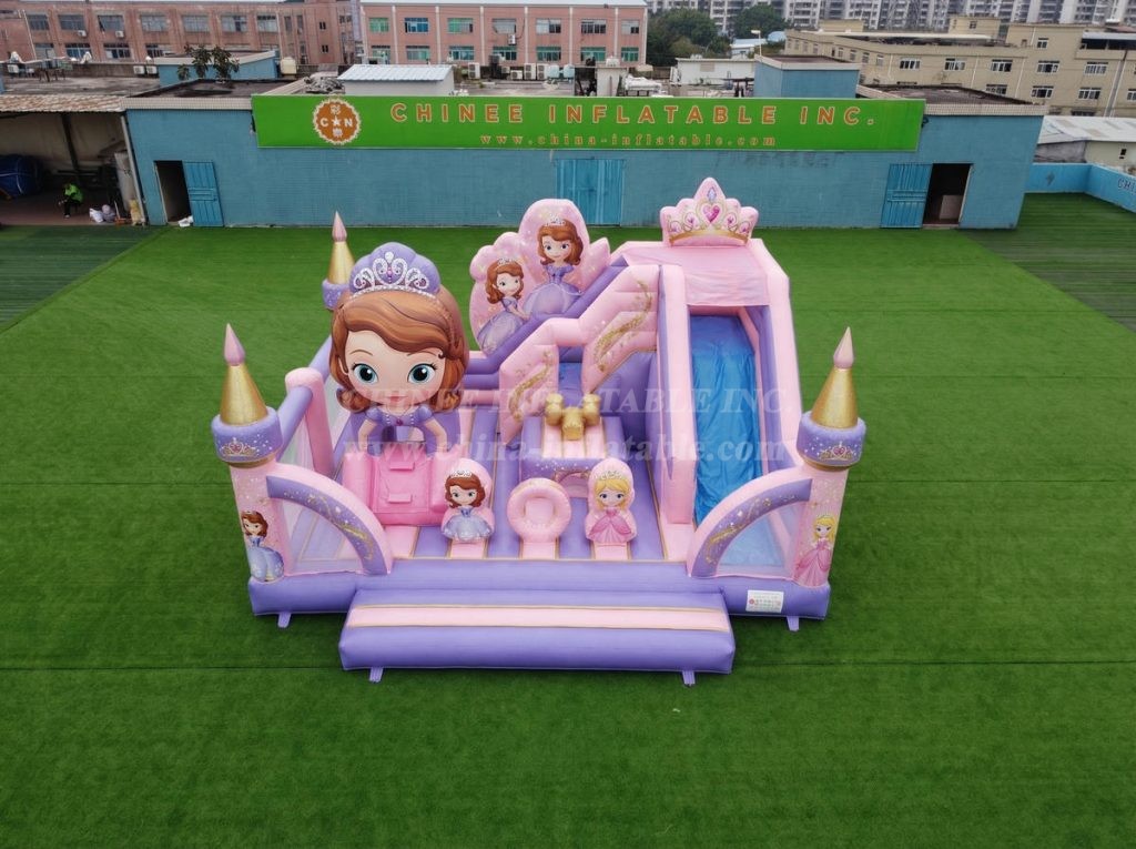 T2-8903 Princess Parties Theme Bouncy Castle With Slide