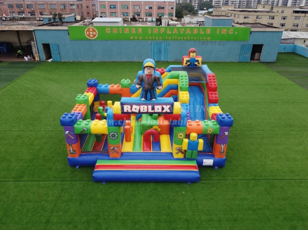T2-8904 Roblox Theme Bouncy Castle With Slide
