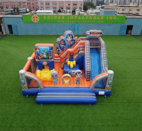 T2-8905 Rusty Rivets Theme Bouncy Castle With Slide