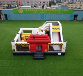 T2-8911 Snoopy Theme Bouncy Castle With Slide