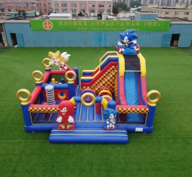T2-8912 Sonic Theme Bouncy Castle With Slide