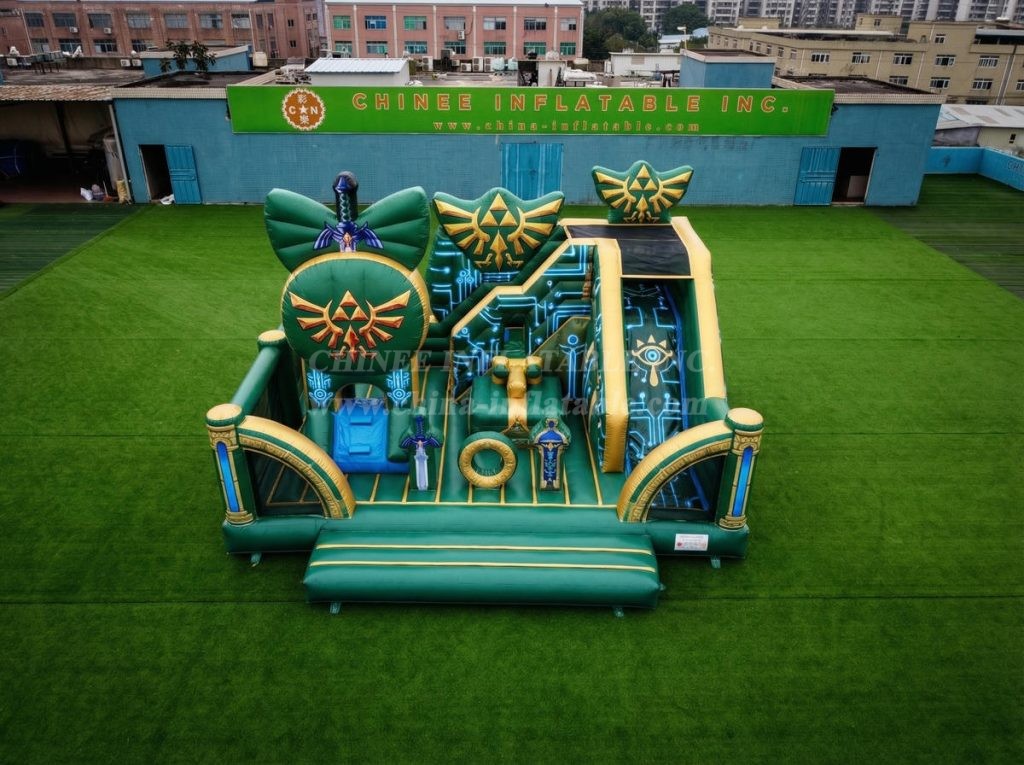 T2-8923 The Legend Of Zelda Theme Bouncy Castle With Slide