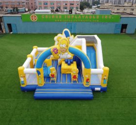 T2-8925 The Simpsons Theme Bouncy Castle With Slide