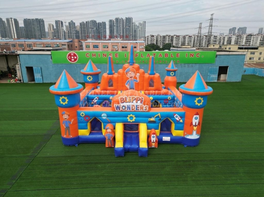 T5-3152 Blippi Wonders Theme Inflatable Castle