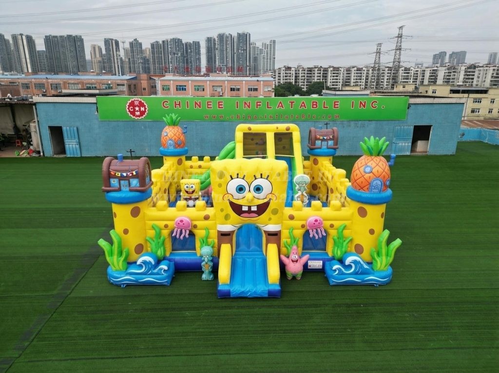 T5-3209 SpongeBob Theme Inflatable Castle