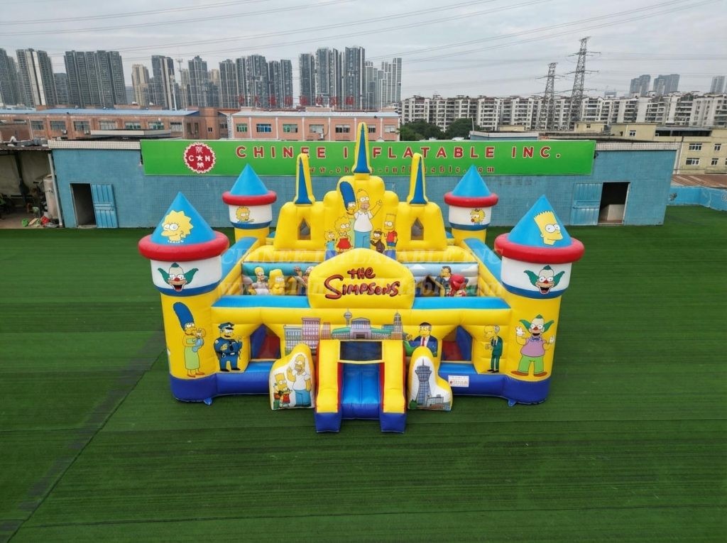 T5-3221 The Simpsons Theme Inflatable Castle