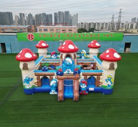 T5-3222 The Smurfs Theme Inflatable Castle
