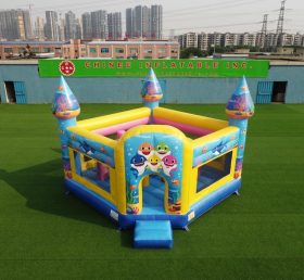 T5-3234 Baby Shark Theme Inflatable Castle