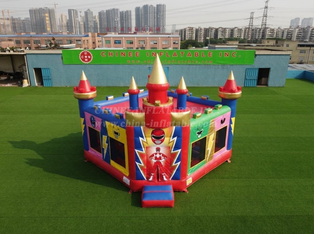 T5-3281 Power Rangers Theme Inflatable Castle