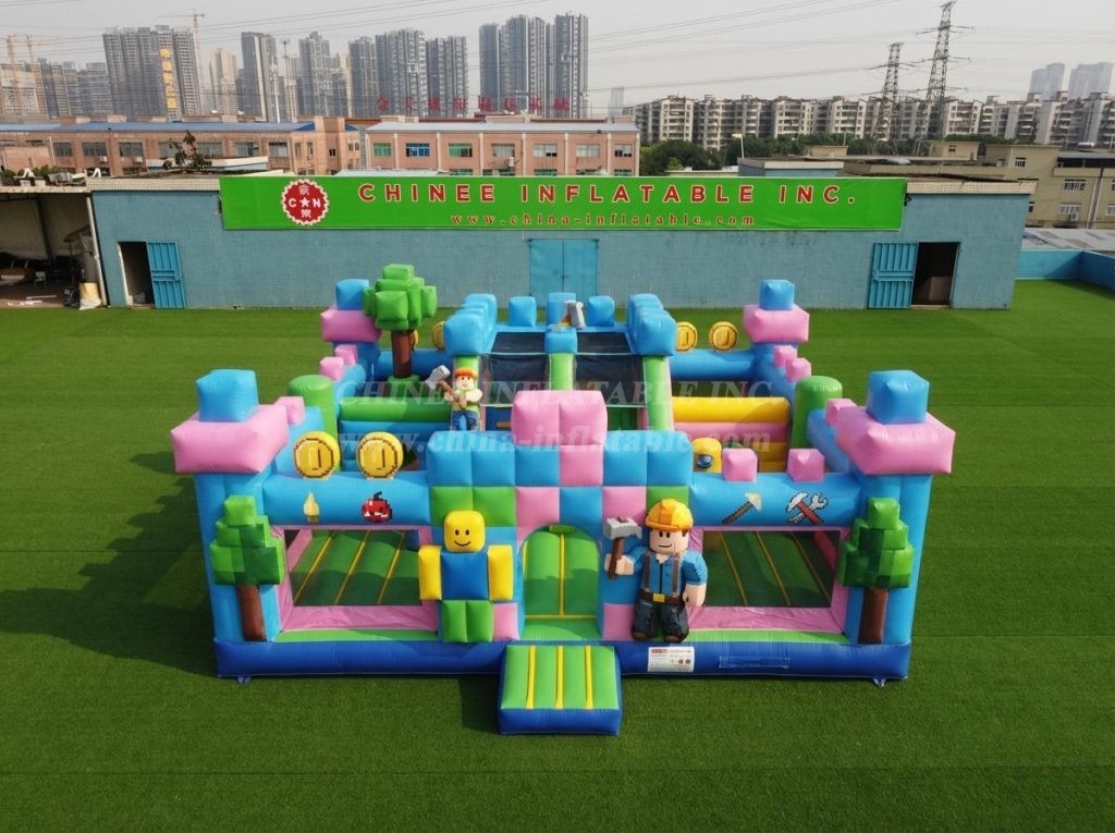 T5-3283 Roblox Theme Inflatable Castle