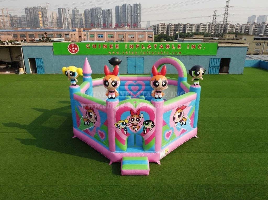 T5-3301 The Powerpuff Girls Theme Inflatable Castle