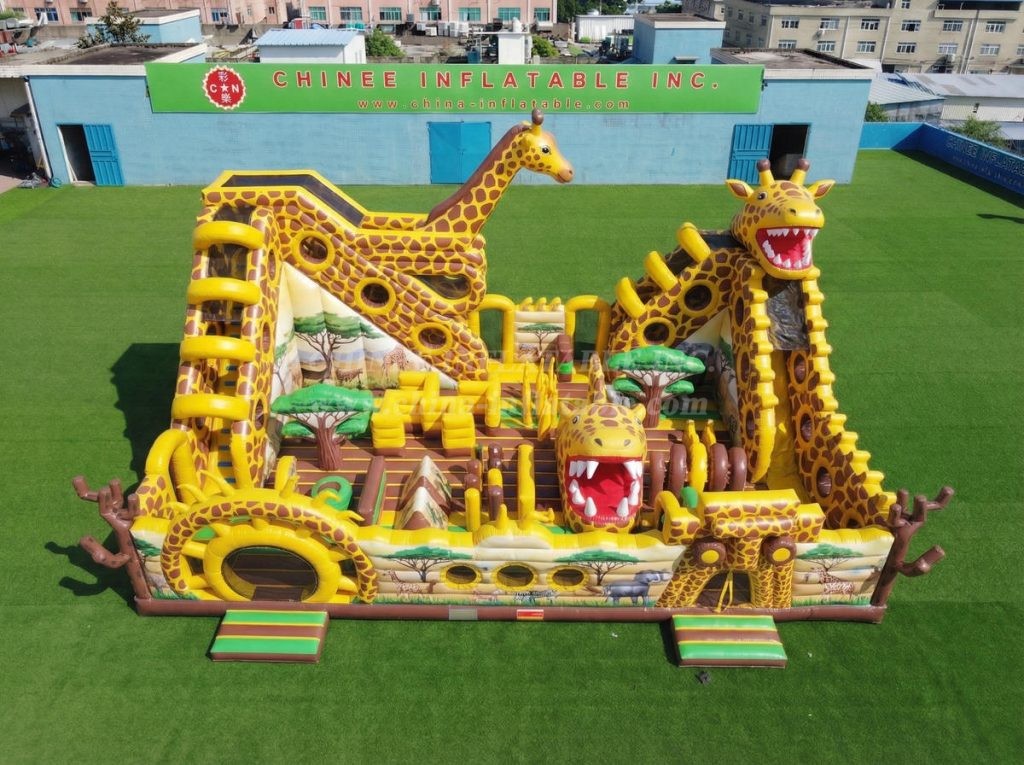 T6-6908 Giraffe Theme Inflatable Amusement