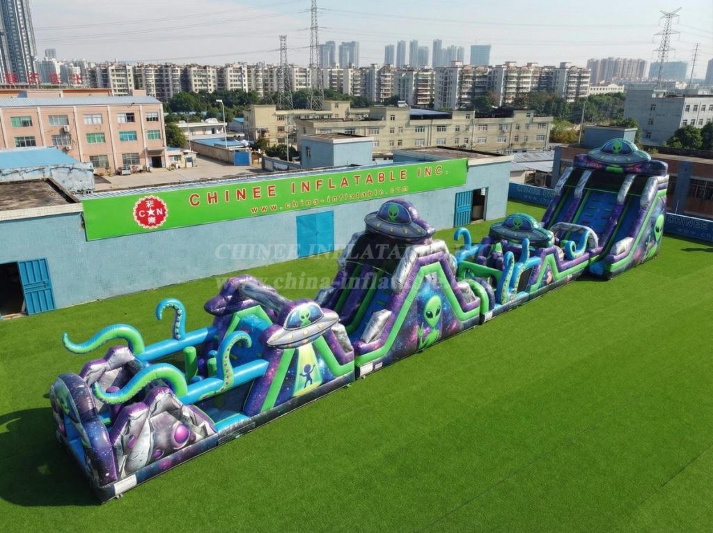 T7-4502 Alien Theme Infltable Obstacle Courses