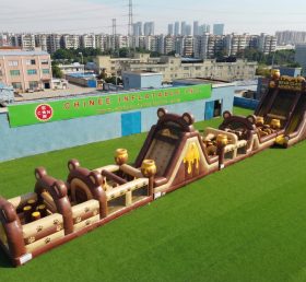 T7-4510 Bear Theme Infltable Obstacle Courses
