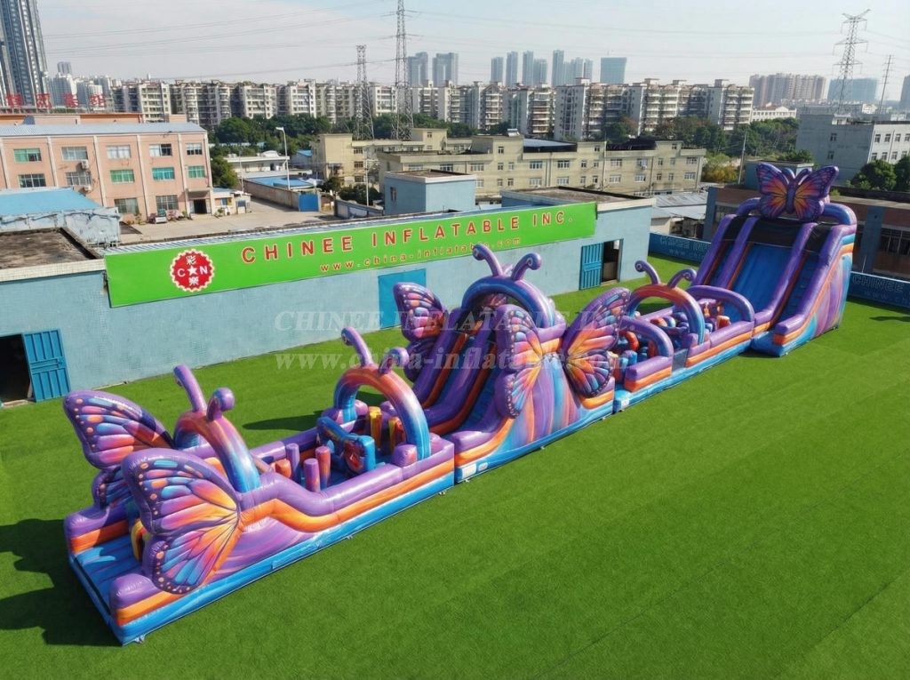 T7-4520 Butterfly Theme Infltable Obstacle Courses