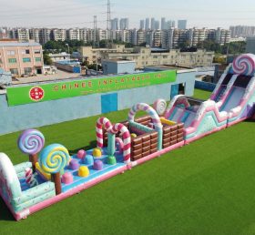 T7-4521 Candy Theme Infltable Obstacle Courses