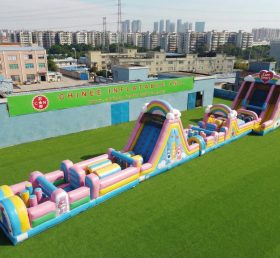 T7-4522 Care Bears Theme Infltable Obstacle Courses