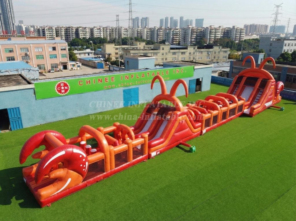 T7-4574 Lobster Theme Infltable Obstacle Courses
