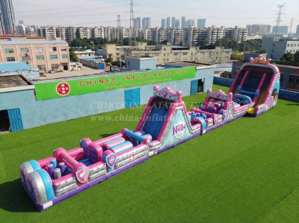 T7-4593 Nella Knight Theme Infltable Obstacle Courses