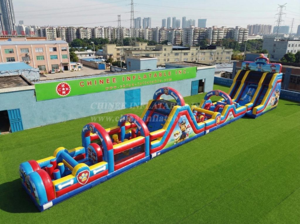 T7-4601 Paw Patrol Theme Infltable Obstacle Courses