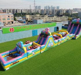 T7-4604 Peppa Pig Theme Infltable Obstacle Courses