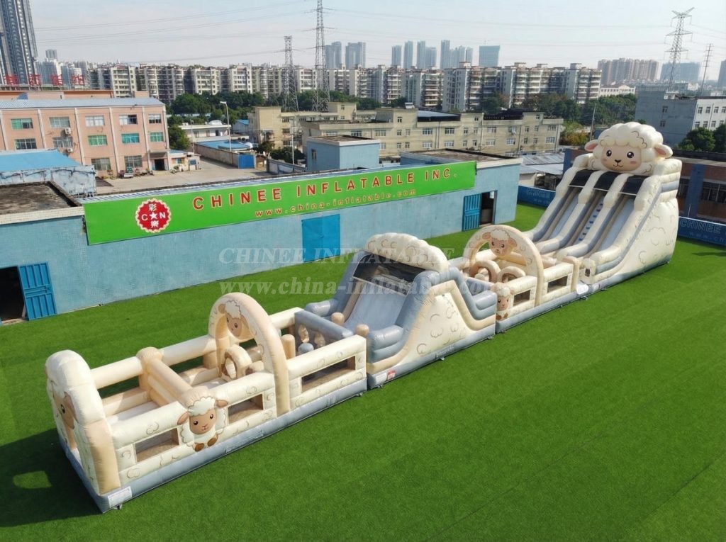T7-4625 Sheep Theme Infltable Obstacle Courses