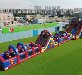 T7-4637 Superman Theme Infltable Obstacle Courses