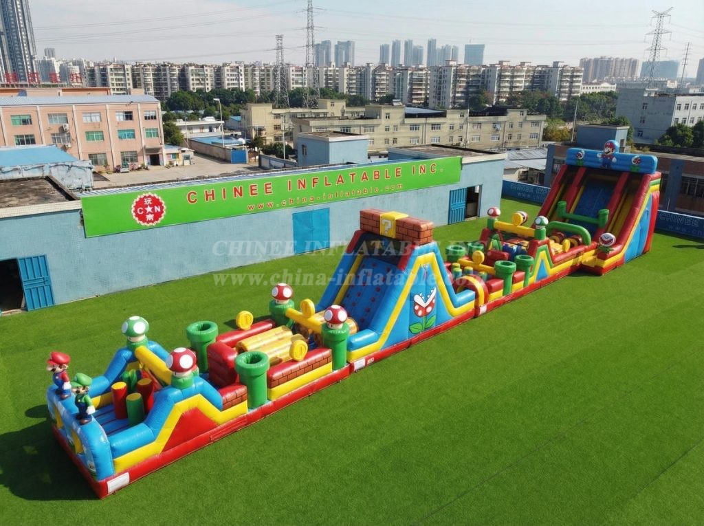 T7-4638 Super Mario Theme Infltable Obstacle Courses