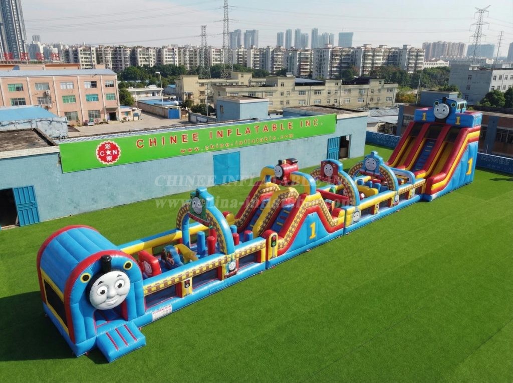 T7-4648 Thomas & Friends Theme Infltable Obstacle Courses