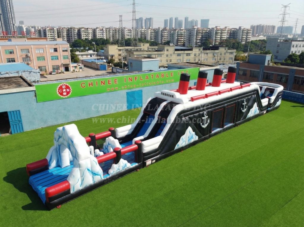 T7-4654 Titanic Theme Infltable Obstacle Courses