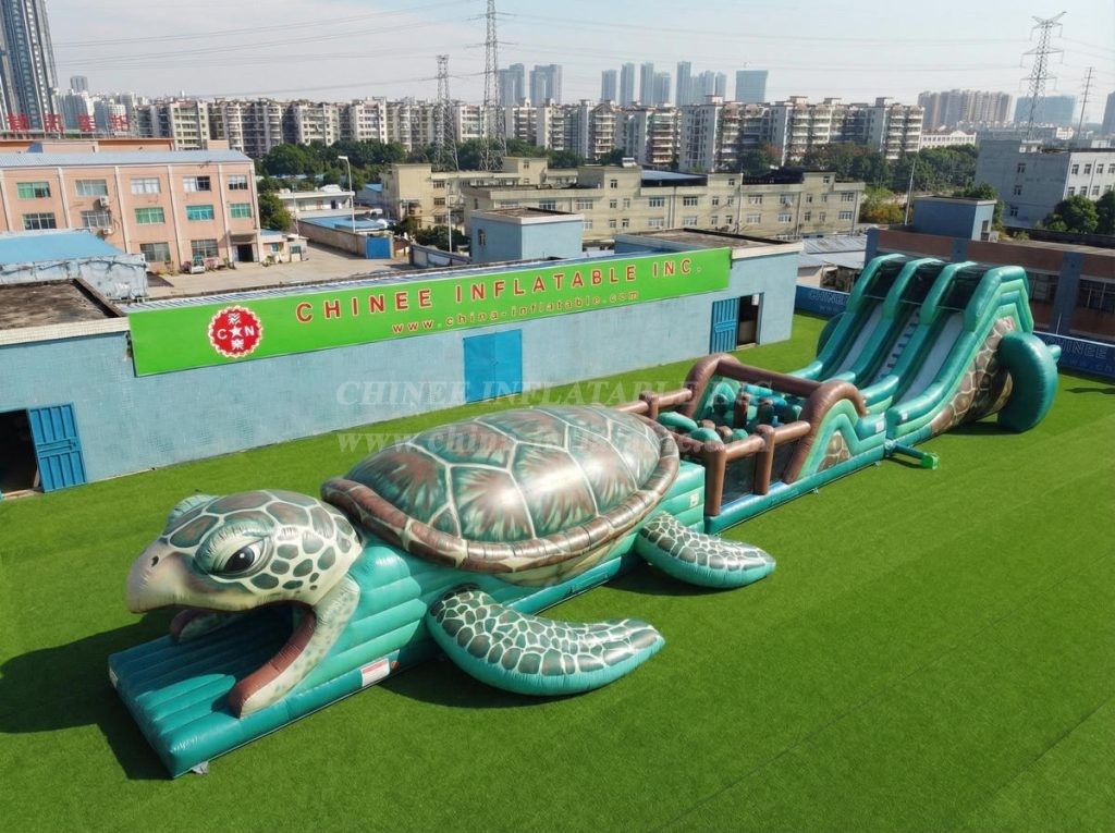 T7-4661 Turtle Theme Infltable Obstacle Courses