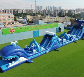 T7-4665 Whale Theme Infltable Obstacle Courses
