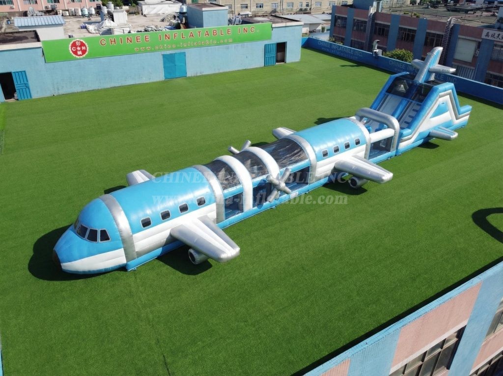 T7-4675 Airplane Theme Inflatable Obstacle Courses