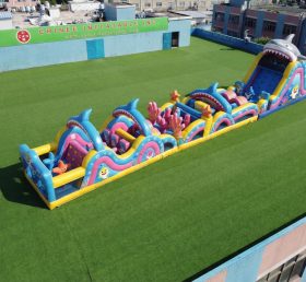 T7-4681 Baby Shark Theme Inflatable Obstacle Courses