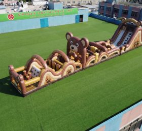 T7-4684 Bear Theme Inflatable Obstacle Courses